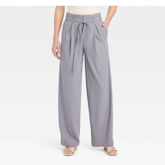 High waisted wrap tie trousers - Picture 3 of 3